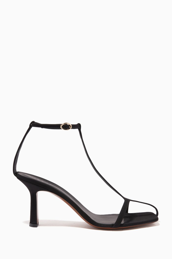 

Jumel 80 T-Bar Sandals in Grosgrain, Black