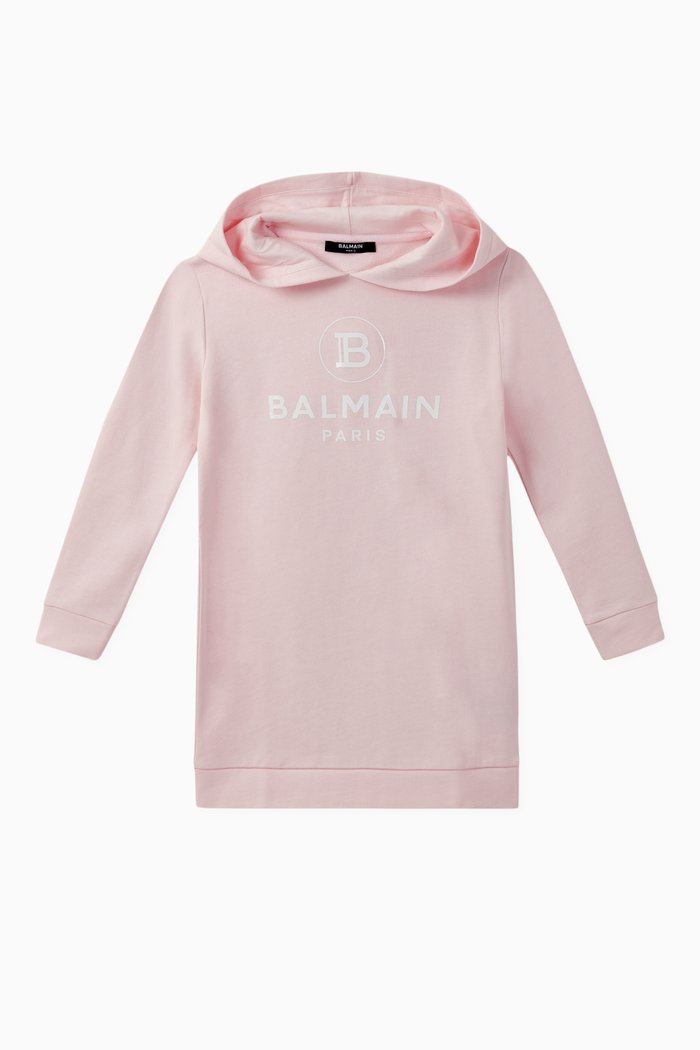 

Logo Hooded Sweatshirt Dress, Pink