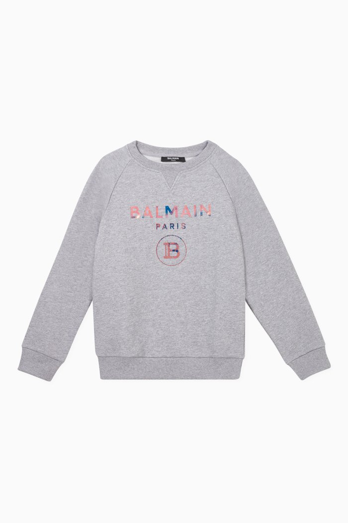 

Logo Cotton Sweatshirt, Grey
