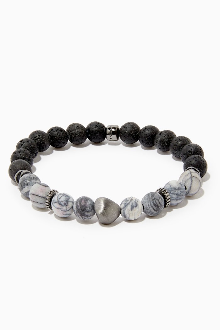 

Nugget Beaded Bracelet, Grey
