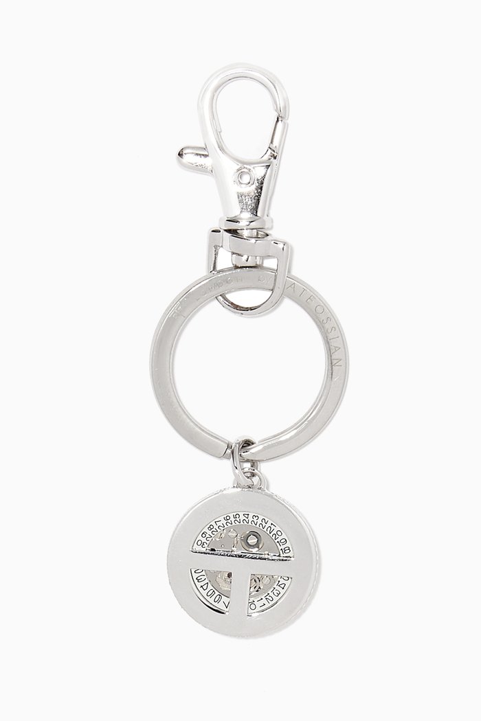 Automatic Skeleton Mechanical Key Ring, Silver