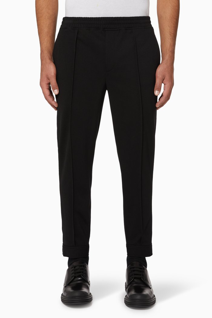 

Travel Elastic Slim-Fit Pants, Black