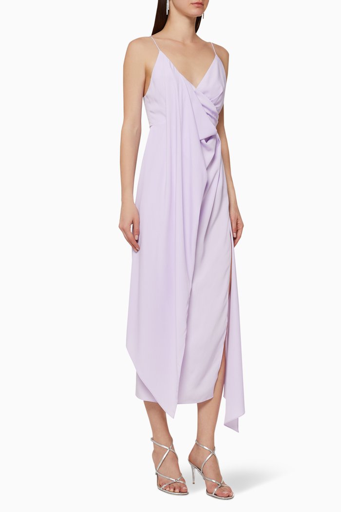 

Hermatage Draped Dress, Purple