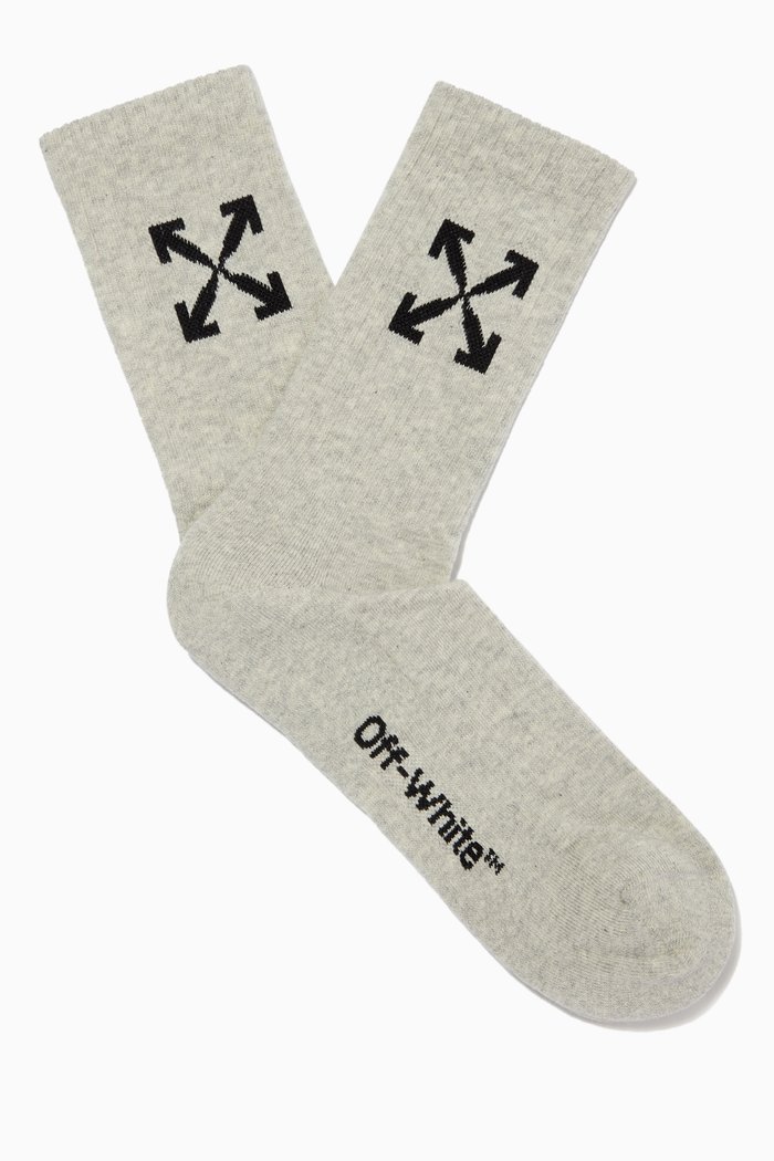 

Arrows Mid Length Socks, Grey