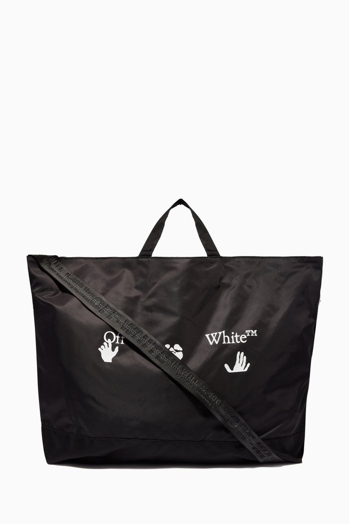 

Big Logo Tote Bag in Nylon, Black