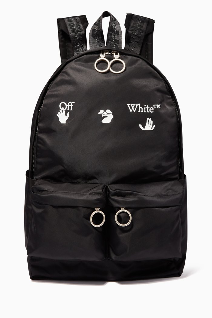 Big Logo Backpack in Canvas, Black