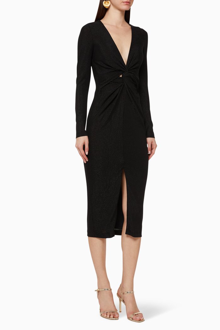 Sanctuary Shimmer Knot Dress, Black