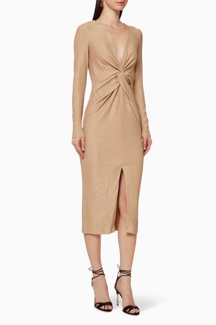 

Sanctuary Shimmer Knot Dress, Gold