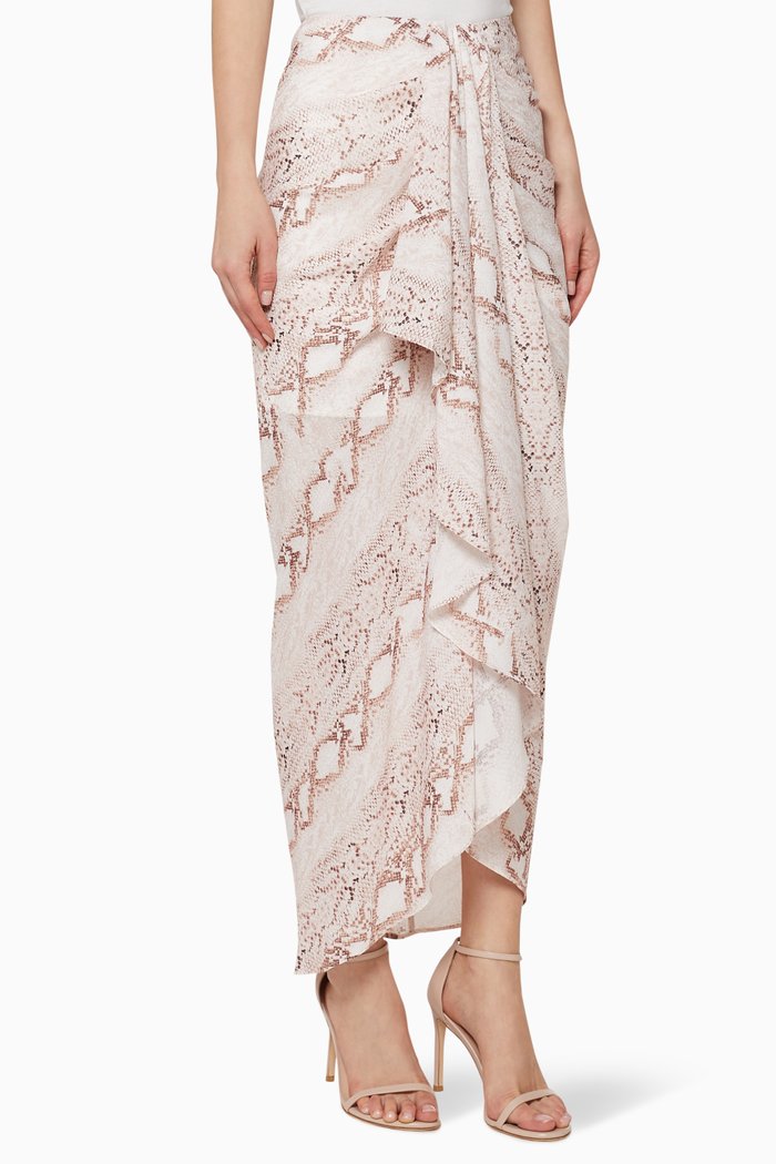 

Reflection Printed Skirt, White