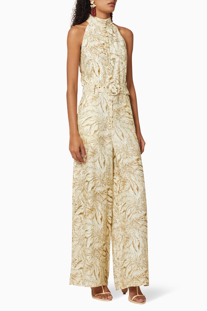 Woodstock Cotton Jumpsuit, Neutral
