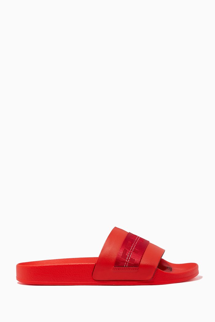 Industrial Slides in Vinyl, Red