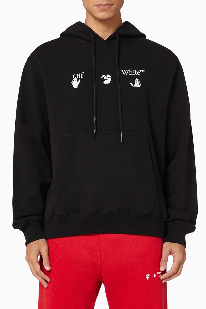 

Big Logo Slim Cotton Hoodie, Black
