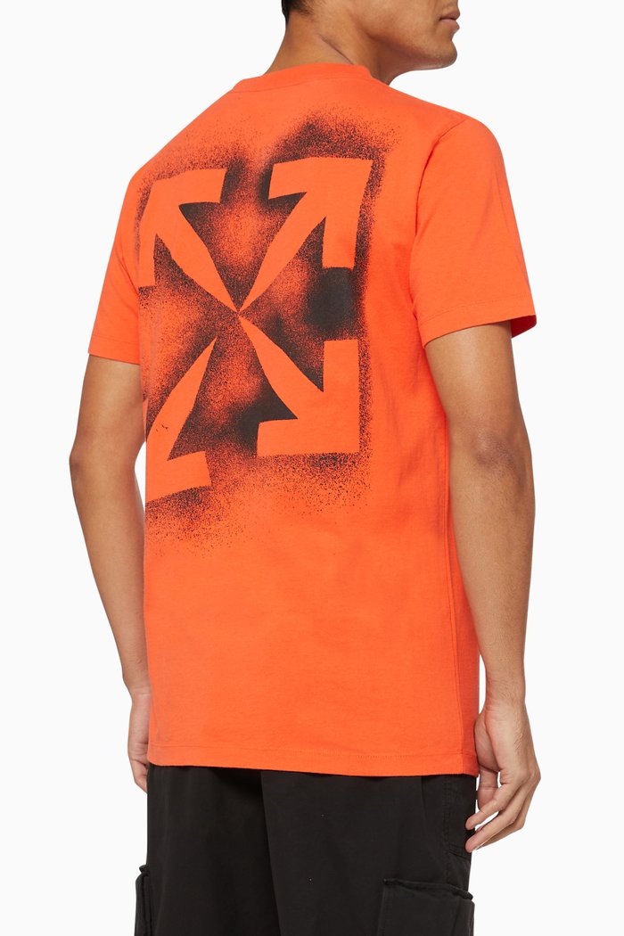 

Stencil Cotton T-Shirt, Orange