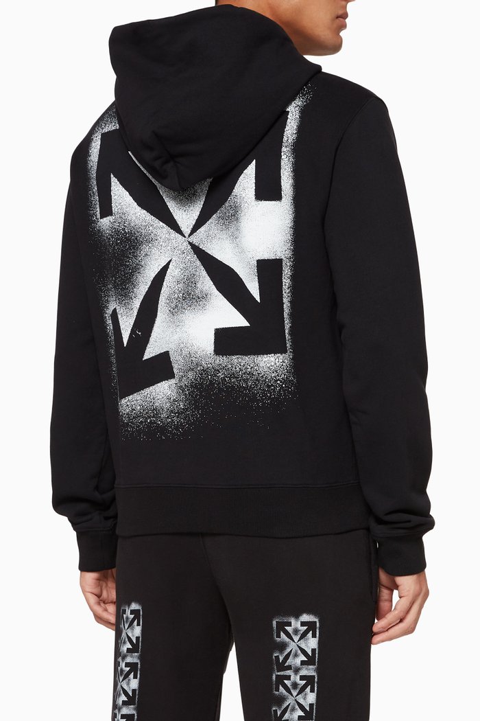 

Stencil Slim Cotton Hoodie, Black