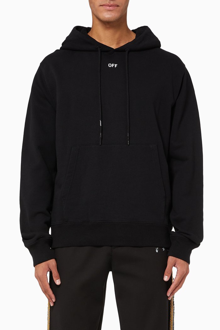 

Stencil Slim Cotton Hoodie, Black