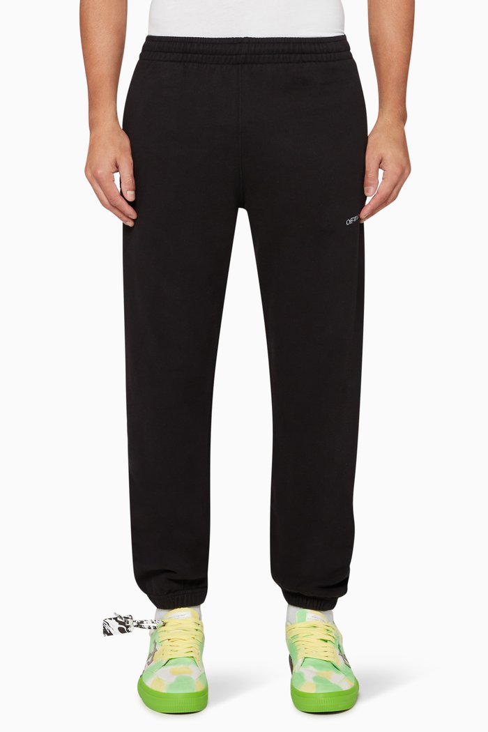 

Stencil Slim Cotton Sweatpants, Black
