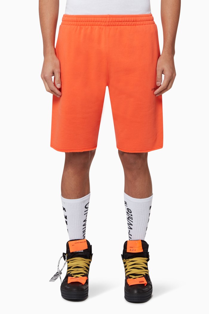 

Stencil Slim Cotton Sweat Shorts, Orange