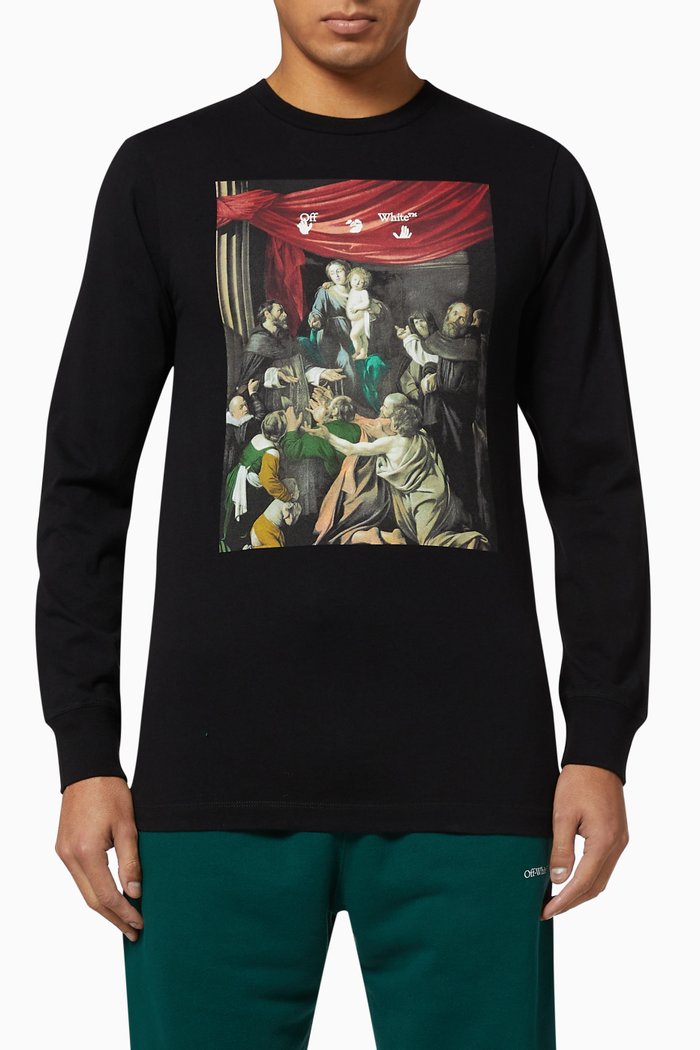 

Caravaggio Painting Cotton T-Shirt, Black