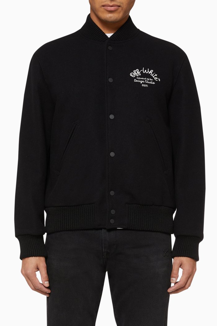 

Arrow Varsity Jacket, Black