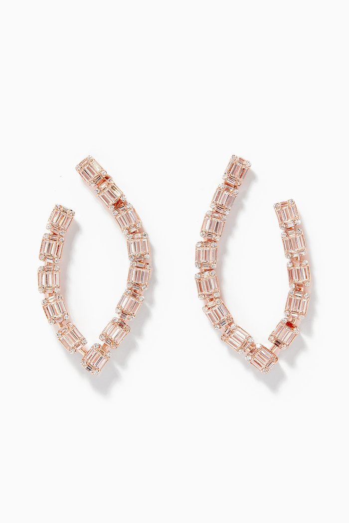 

Leaf Earrings in Sterling Silver, Rose gold