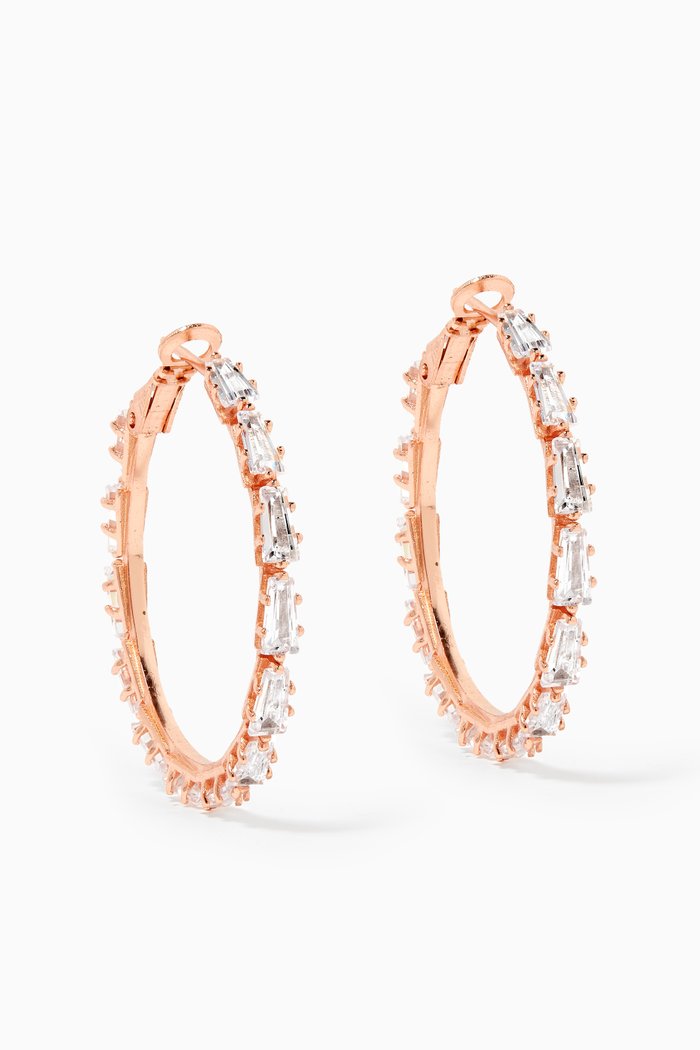 

Hoop Earrings in Sterling Silver, Rose gold