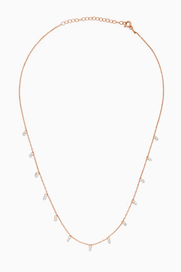 

Multi Stellar Necklace in Sterling Silver, Rose gold