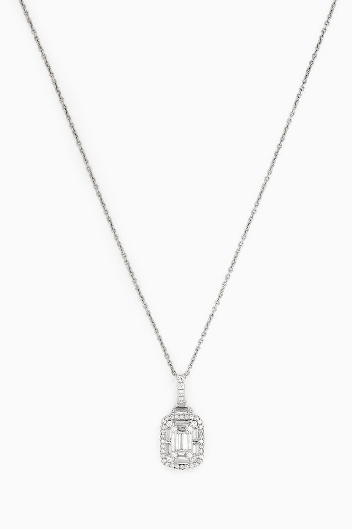

Square Pendant Necklace in Sterling Silver