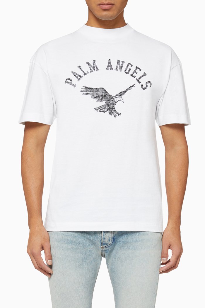 

College Eagle Crewneck T-Shirt, White