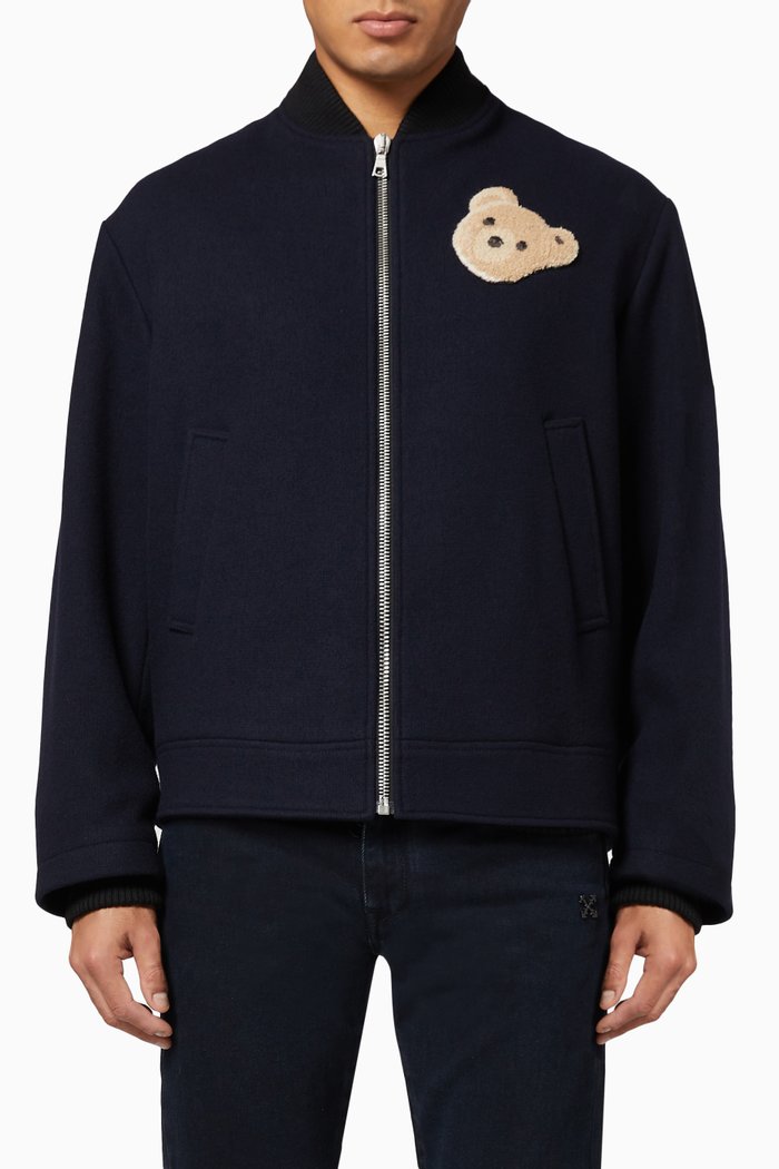 

Bear Wool Zipped Jacket, Blue