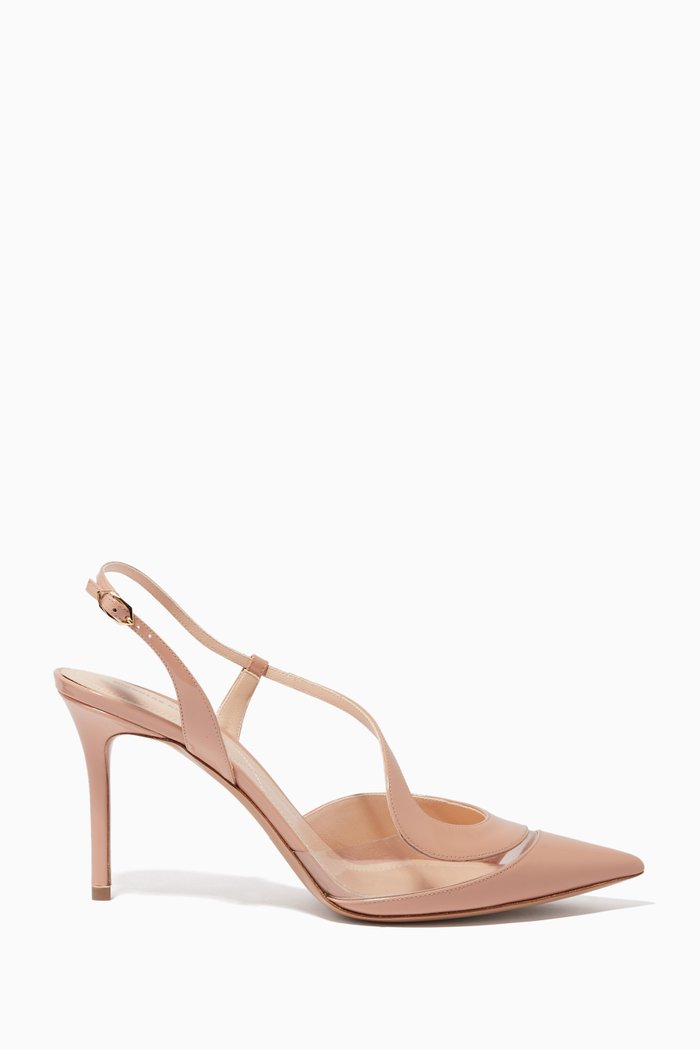 S Slingback Pumps 85 in Patent Leather, Neutral