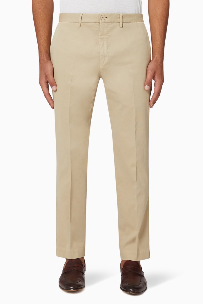 

Incotex Twill Cotton Pants, Neutral