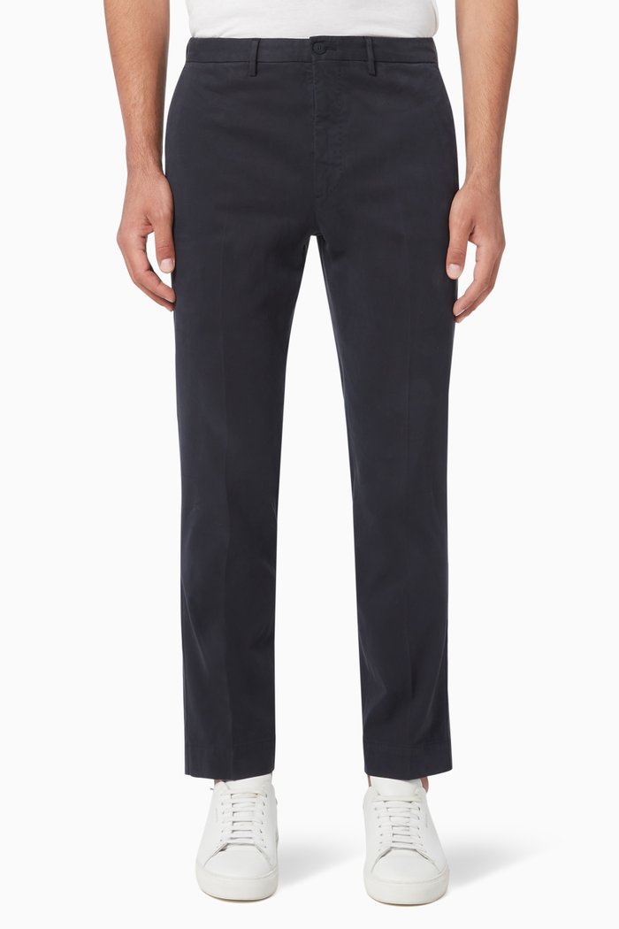 

Incotex Twill Cotton Pants, Blue