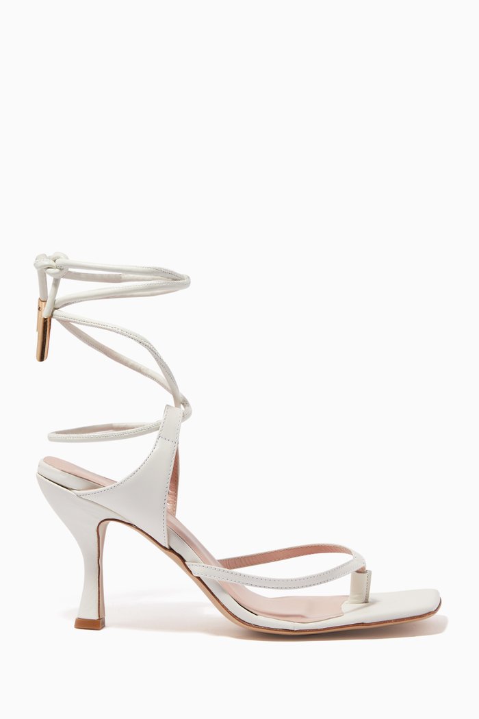 

Donna 80 Thong Sandals in Leather, Neutral
