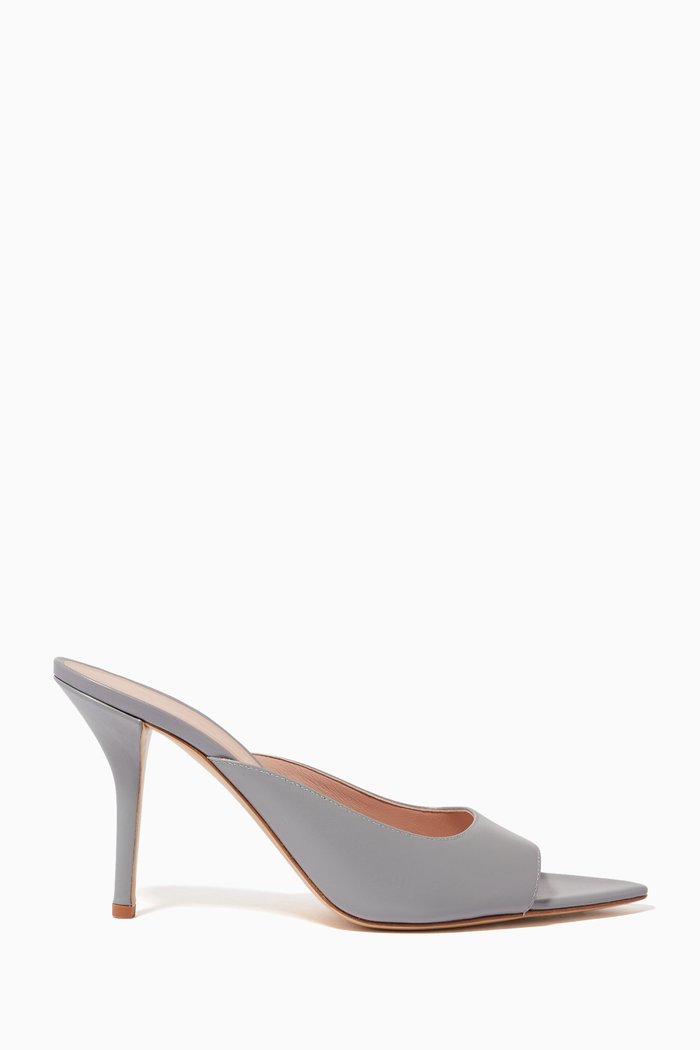 Perni 04 85 Mules in Leather, Grey