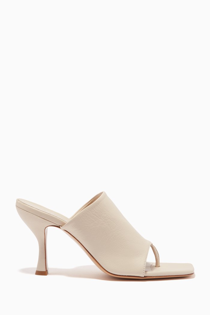 

x Pernille Teisbaek Perni 02 80 Mules in Leather, Neutral