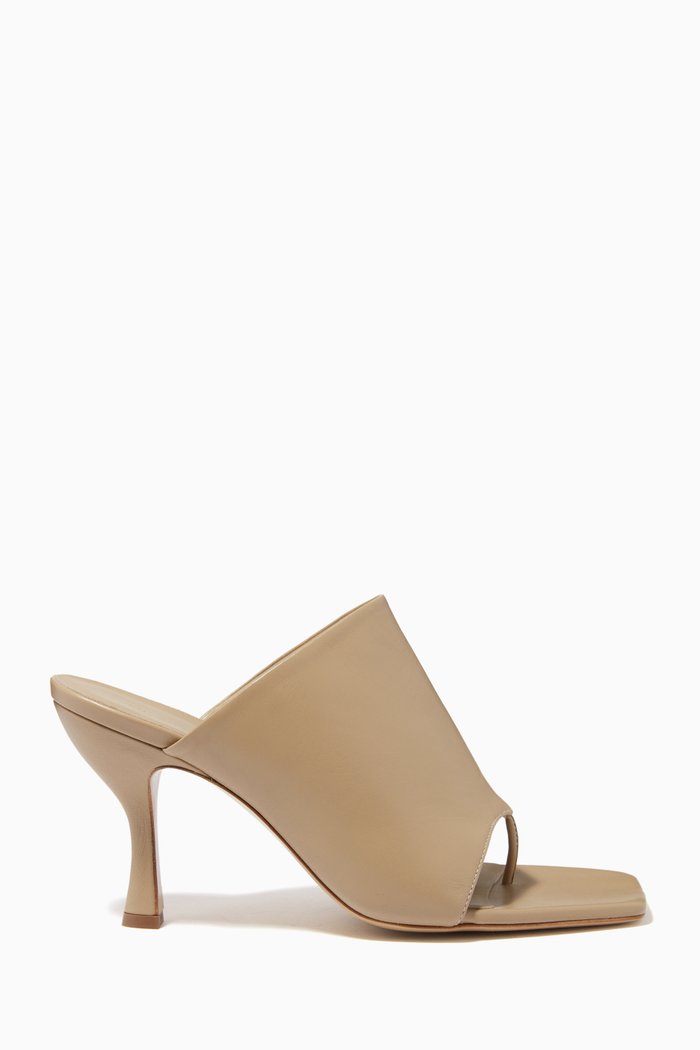 

x Pernille Teisbaek Perni 02 80 Mules in Leather, Neutral