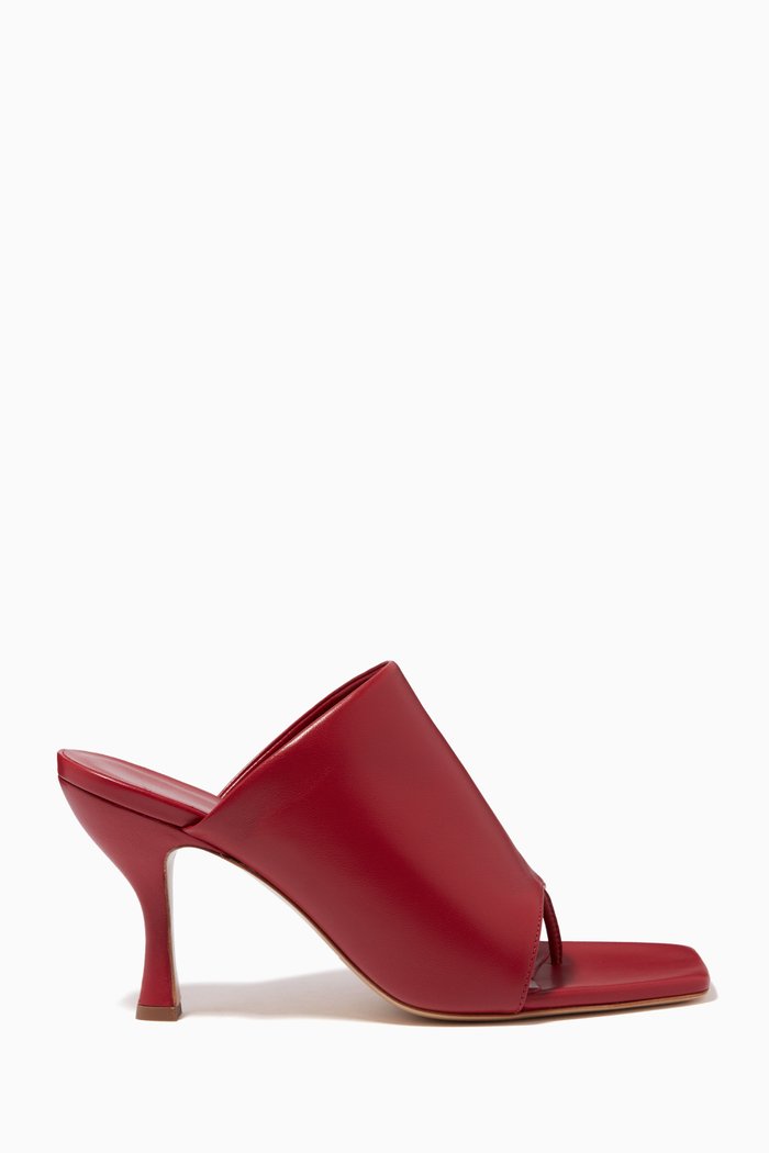 

x Pernille Teisbaek Perni 02 80 Mules in Leather, Red