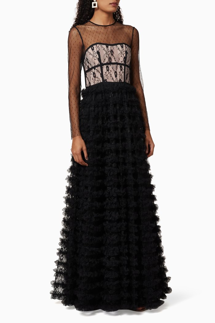 

Organza Tulle Dress, Black