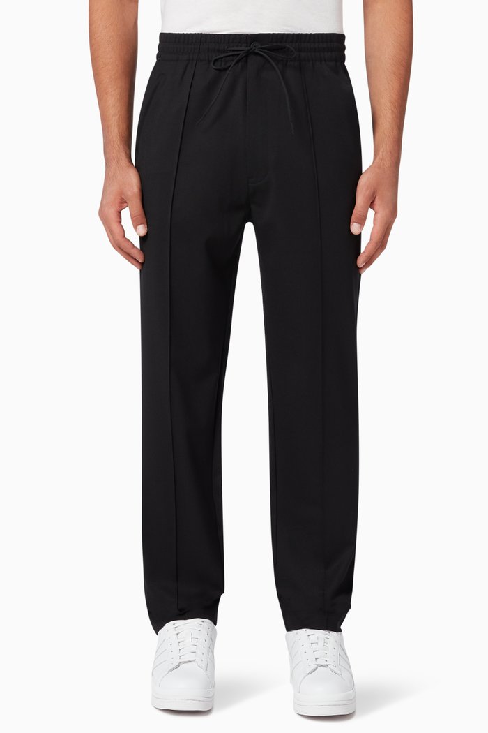 

Classic Stretch Wool Pants, Black