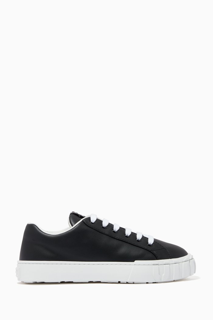 

Logo Sneakers in Leather, Black
