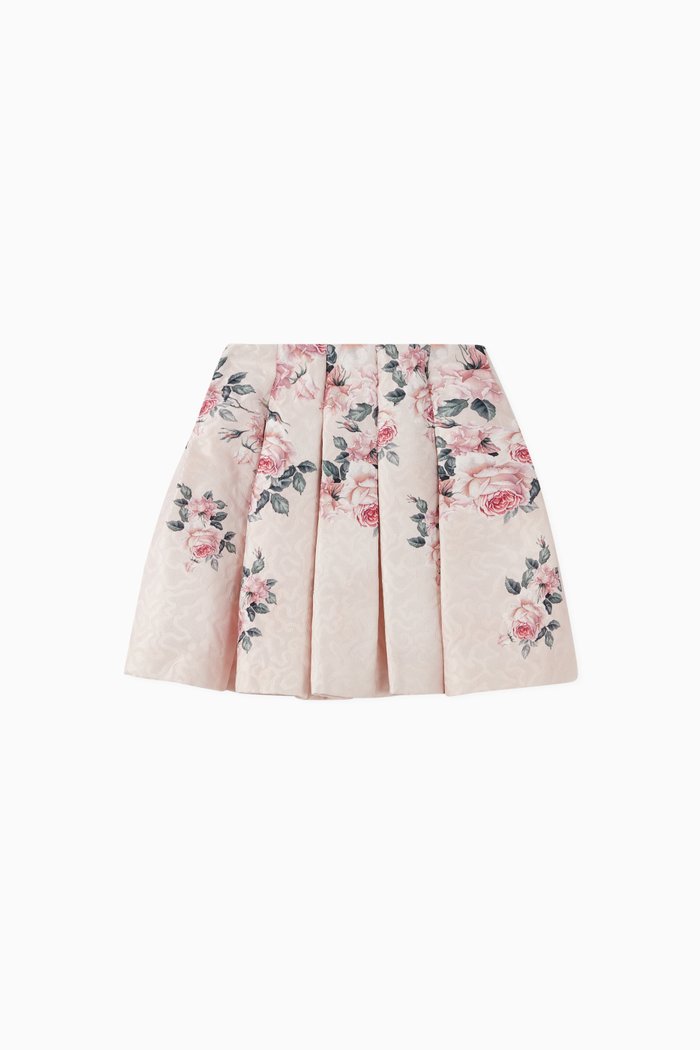 

Floral Brocade Skirt, Pink