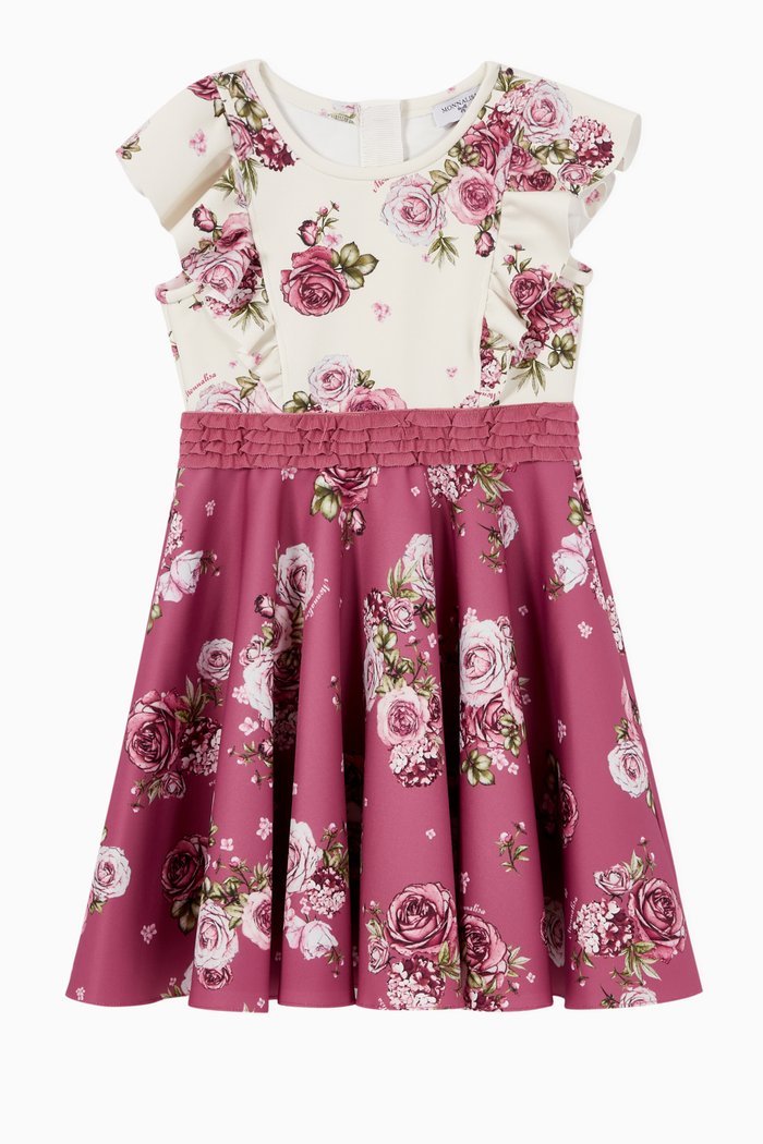 

Ruffle Floral Dress, Pink