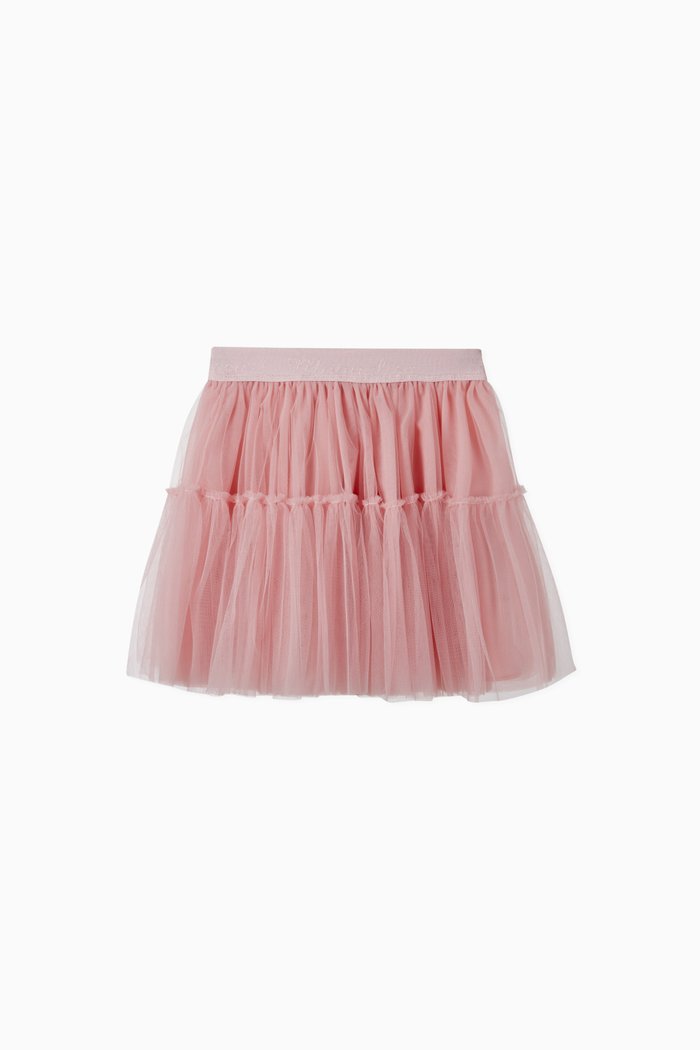 Gathered Tulle Skirt, Pink