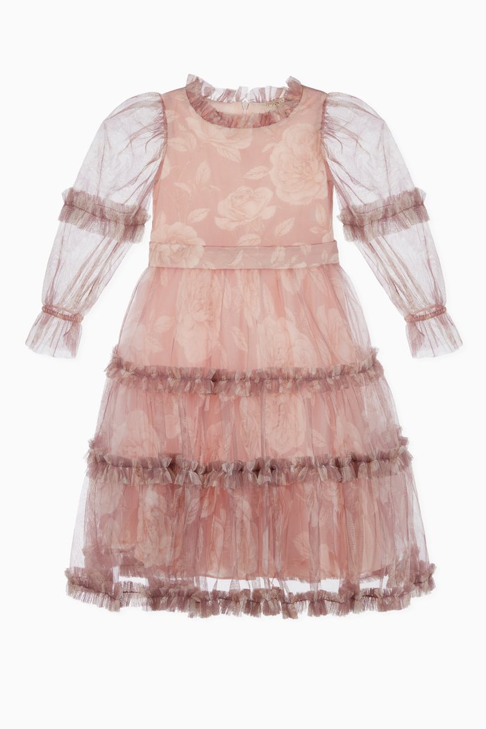 

Floral Tulle Dress, Pink