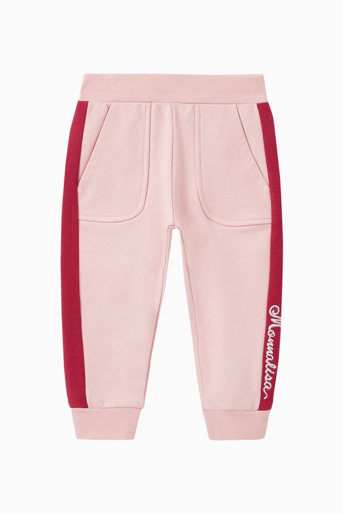 

Side Trim Cotton Sweatpants, Pink