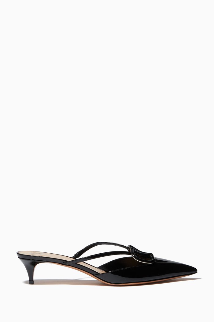 

Valentino Garavani VLOGO Mules in Patent Leather, Black