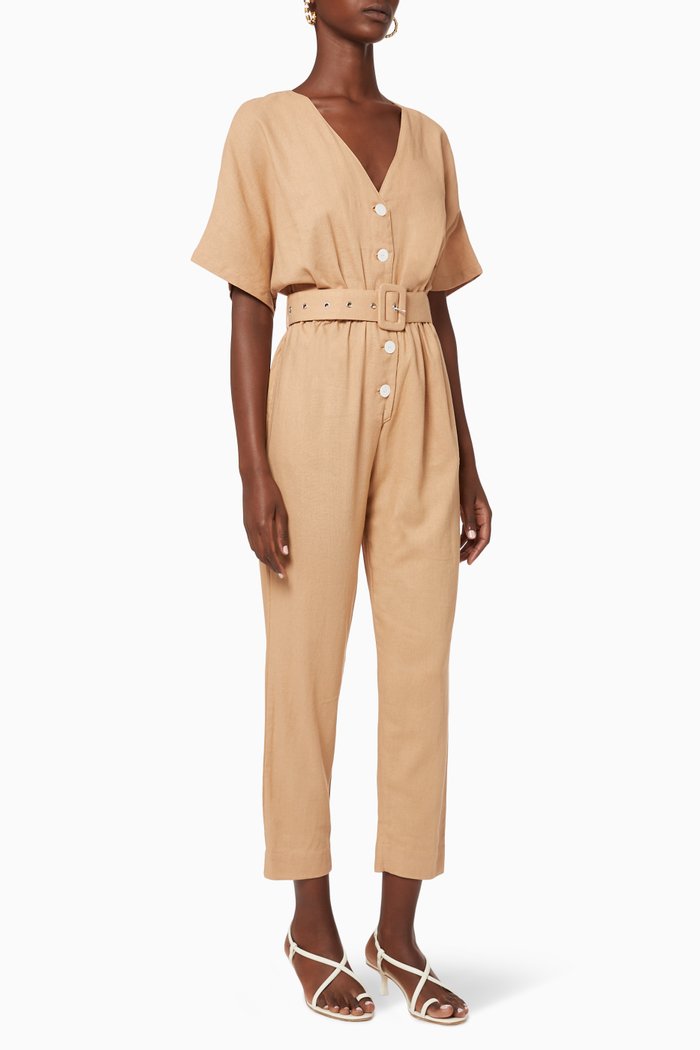 

Brave Linen Jumpsuit, Neutral
