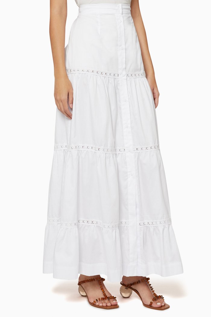 Peace Layered Cotton Shirt, White