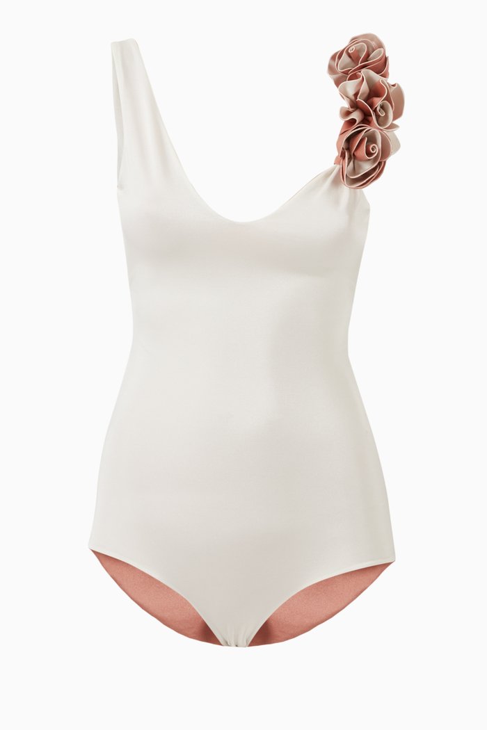 

Khogui Reversible One-Piece Swimsuit, White