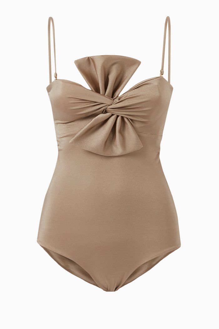 

Malaga Cut-Out One Piece Swimsuit, Brown